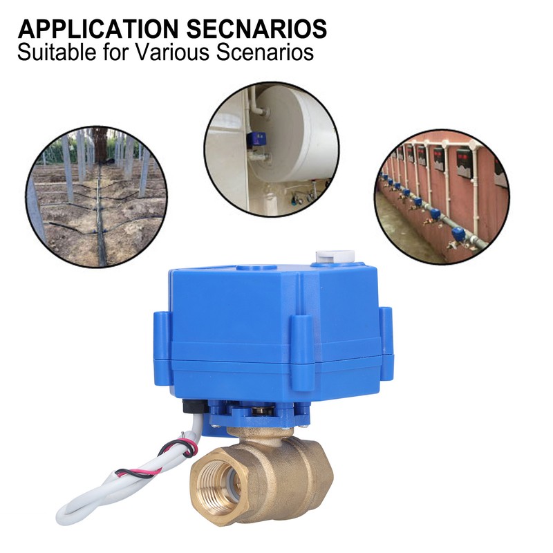 Electric Ball Valve BSP Brass Motorized Mini DN15 1/2in DC9~24V