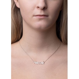 SILVEGO Women's Necklace 925 Sterling Silver Pendant with Name, Sterling Silver, No Gemstone