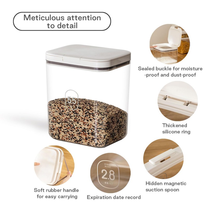 LivLab Mker Airtight Pet Food Storage Container, Up to 37