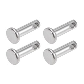METALLIXITY 4pcs Clevis Pins (3mmx10mm) Single Hole Flat Head 304 Stainless Steel Fastener Pins for Metal Devices Furniture Mounting Industrial DIY