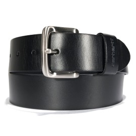 Carhartt Men's Big and Tall Casual Belts, Available in Multiple Styles, Colors & Sizes, Bridle Leather Classic Buckle (Black), 50