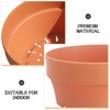 Lurrose 3pcs Japanese Style round Plastic Flower Pots Imitation Clay