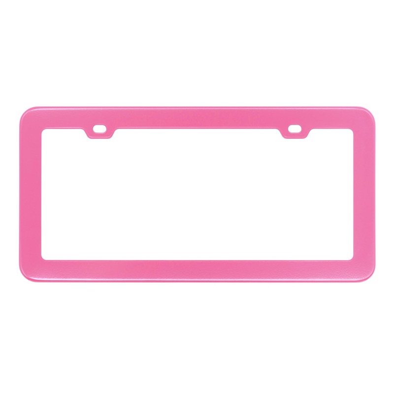 2PCs Creathome Stainless Steel License Plate Frames with Shining Red