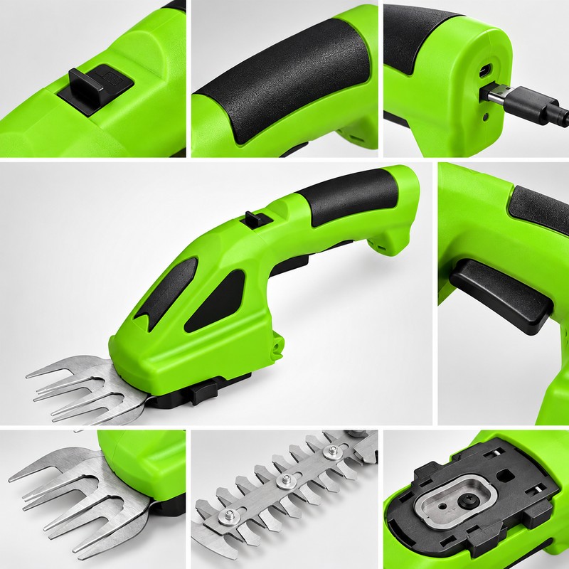 2-in-1 Cordless Grass Shears for Lawn Edging & Hedge Trimming