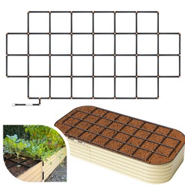 Garden Grid Watering System | Raised Garden Bed Drip Irrigation System – But Better | Pre-Assembled, Waters Every Plant Evenly, 2-Minute Setup | Square Foot Gardening Grid | US-Made (Cornerless, 4x8)