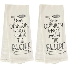 Petal Cliff Your Opinion is not Part of The Recipe. Live Two Pcs Twisted Design Flour Sack Kitchen Towels Size: 16 X 28 Inch.