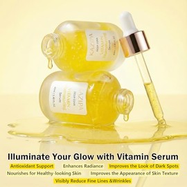 Suero de vitamina C para cara, suero de vitamina con niacinamida, ácido hialurónico y VE, hidrata, 1.35 onzas líquidas