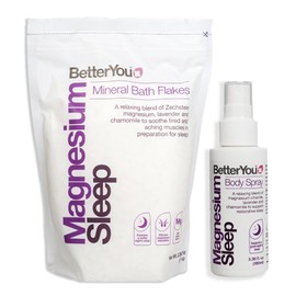 BetterYou The Wellness Collection - Magnesium Sleep for Unisex - 2 Pc 3.38oz Body Spray, 35.2oz Bath Salt