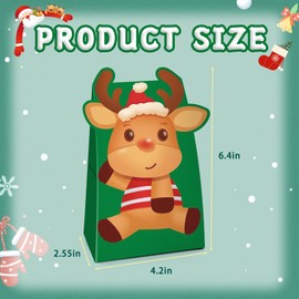 WEEPA Christmas Candy Gift Boxes, Xmas Treat Boxes Assorted Paper Candy Boxes for Christmas Sweets, Chocolate, Christmas Decorations, Pack of 24