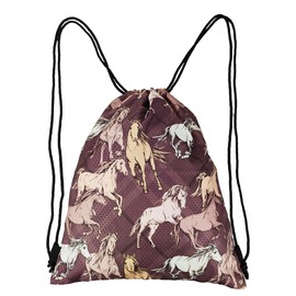 Brown Horse Unisex Drawstring Backpack Bag Sport Gym Travel Sackpack