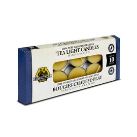 Dutchman's Gold Beeswax Tea Lites - Ultrafiltered, Pure Canadian Beeswax - 10 Pack