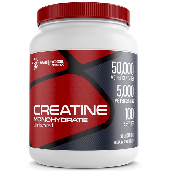 Creatine Monohydrate Powder 5000mg - 6X Stronger Micronized Creatine Powder with Amino Energy, Workout Supplements for Muscle Growth, Enhanced Performance and Energy, Keto Friendly - 100 Servings