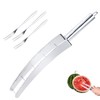 Watermelon Cutter with 3pcs Fruit Forks, Stainless Steel Watermelon Cutter