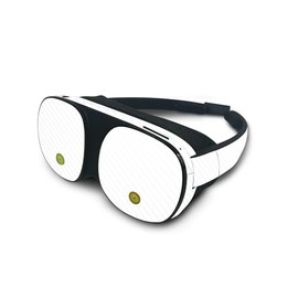 MightySkins Carbon Fiber Skin Compatible with HTC Vive Flow - Solid White | Protective, Durable Textured Carbon Fiber Finish | Easy to Apply