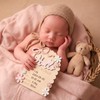 Baby Announcement Sign, Wooden Hello World Newborn Welcome Sign