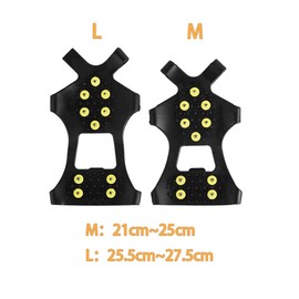 Selinear Snow Spike 10 Teeth Snow Claws, Thermoplastic Rubber Material, Outdoor Ice Claws, Autumn/Winter, Snow, Anti-Slip Shoe Cover, Climbing, Easy Climbing (L)