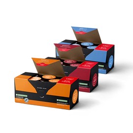 Tchibo Cafissimo Tasting Set Various Varieties Caffè Crema, Espresso and Coffee, 90 Pieces (3 x 30 Coffee Capsules), Sustainable & Fair Trade
