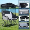 LILYPELLE Double Beach Chair with Canopy Shade, Oversized Folding Camping