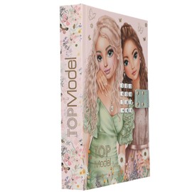 Depesche TOPModel Summer Feeling 13622 Diary with Number Code and Sound, Book in Pink, with Model Motif and 192 Lined Pages
