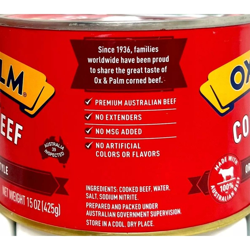 OX & Palm Corned Beef with Juices Original Chunky Style