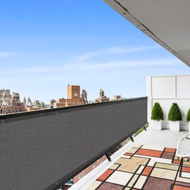 SUNLAX Balcony Privacy Screen, 3'x16' Dark Grey Deck Shield Screens net for Outdoor Patio Porch Apartment Railings Screen 3ft Height