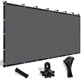 Shade&Beyond 90% Sun Shade Cloth with Grommets, 10' X 10' Pergola Shade Cover Canopy, Mesh Tarp Sun Screens for Patio, Outdoor, Garden, Backyard, Light Gray