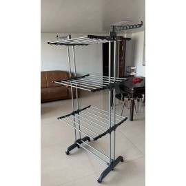 ArgenMex Tendedero Vertical De 6 Niveles Unico Con Ruedas Plegables