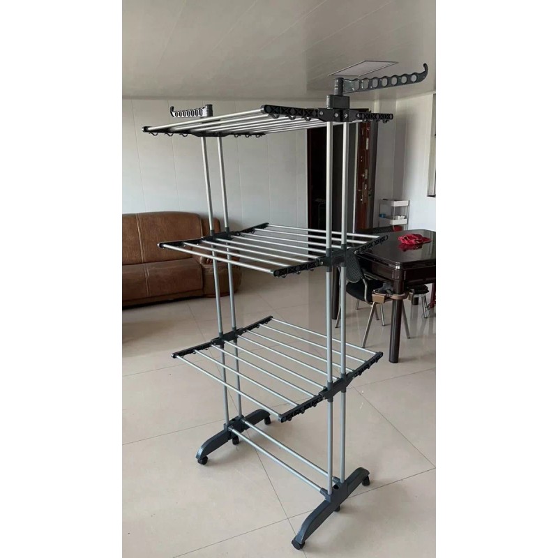 ArgenMex Tendedero Vertical De 6 Niveles Unico Con Ruedas Plegables