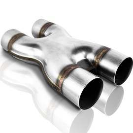 Mupera Universal 2.5 Inch Inlet Exhaust X Pipe, 2.5" Outlet, 12" Long Stainless Steel Exhaust X Pipe, Dual 2.5 Inch Weld-On Crossover X Pipe for Car Truck