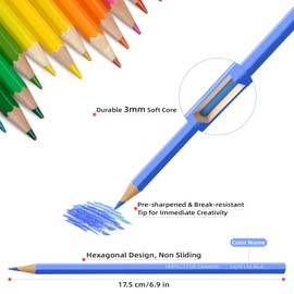 YSLON 48 Colored Pencils Professional Coloring Pencils Artist Sketch Drawing Color Pencil for Kids and Adults Art Color Pencil Set