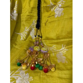 Accesorios Para El Cabello Con Borlas Para Niñas, Paranda Choti, Extensiones De Cabello, Paranda Choti Para Mujeres, Accesorios De Boda, Cabello Para Mujeres, Paranda Grande Dorada Con Espejo