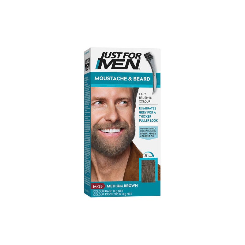Just For Men Moustache & Beard Brush-In Colour Gel M-35