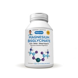 ANDREW LESSMAN Magnesium Bisglycinate - 240 Capsules - 70mg. Gentle, Highly Absorbable, Non-Laxative, Calming Magnesium for Relaxation. Enhanced Absorption. No Stomach Upset