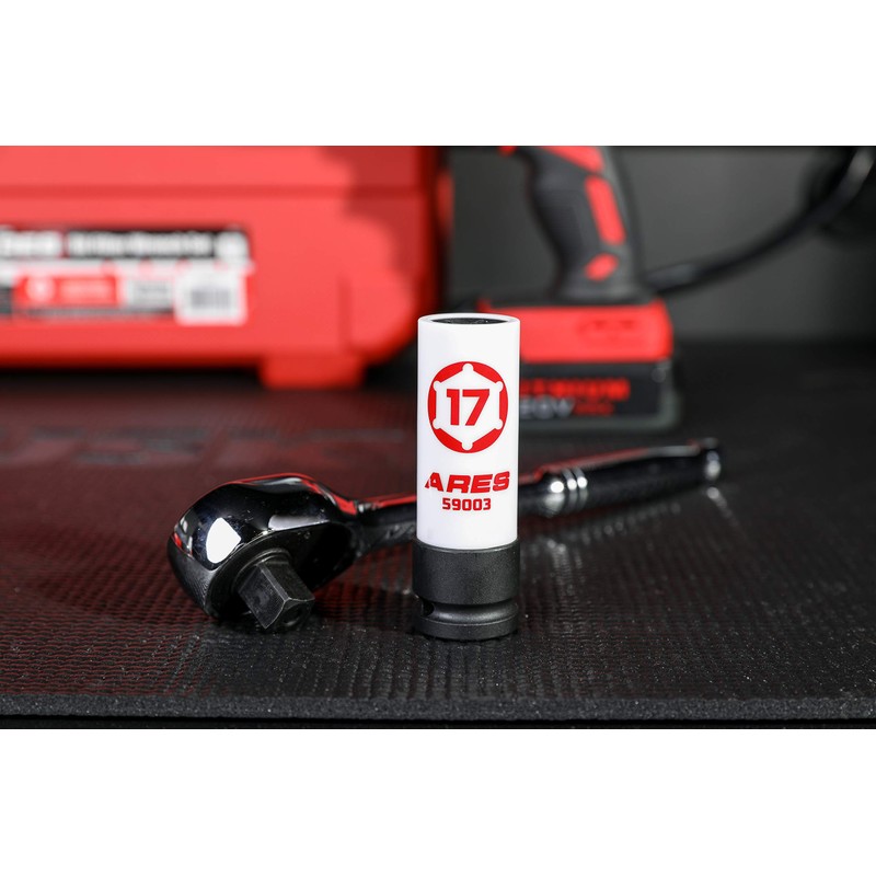 ARES 59003-17mm 1/2-Inch Drive Non-Marring Lug Nut Socket - Protective