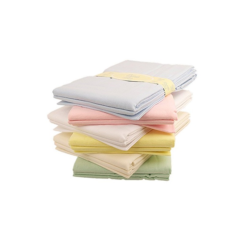 COT Bed Flannelette Flat Sheets x2 Baby Girl Pink