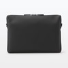 MUJI OHH68A4A Freely Combinable Storage Case, Rectangular, Thin, Large, Black,