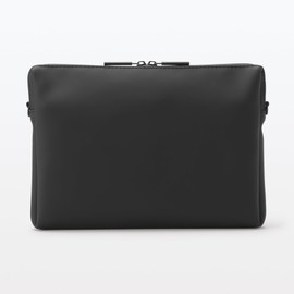 MUJI OHH68A4A Freely Combinable Storage Case, Rectangular, Thin, Large, Black, Approx. 8.7 x 1.1 x 5.9 inches (22 x 2.7 x 15 cm)
