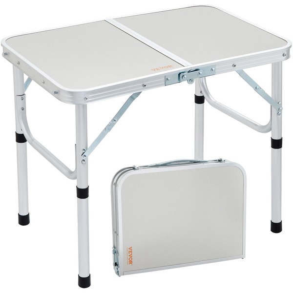 VEVOR Folding Camping Table, 24x16 inch Lightweight Fold Up Desk,
