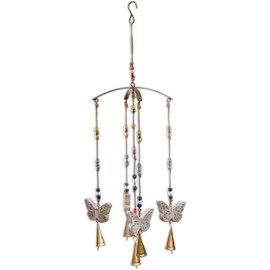 Sunset Vista Designs White Wash Butterflies with Copper Bells, 23-inch Height