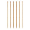 HARFINGTON 6Pcs 4.5mm Bamboo Knitting Needle Straight Single Pointed 10