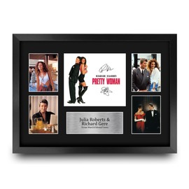 HWC Trading Richard Gere & Julia Roberts Pretty Woman Gifts Printed Signed Autograph Picture Display for Movie Memorabilia Fans - A3 Framed