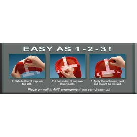 Cap Capers Baseball Cap Display; Wall Mounted Hat Rack; Baseball Cap Storage & Organization; Great for Cap Collectors (6) The Ultimate Display for Baseball Caps