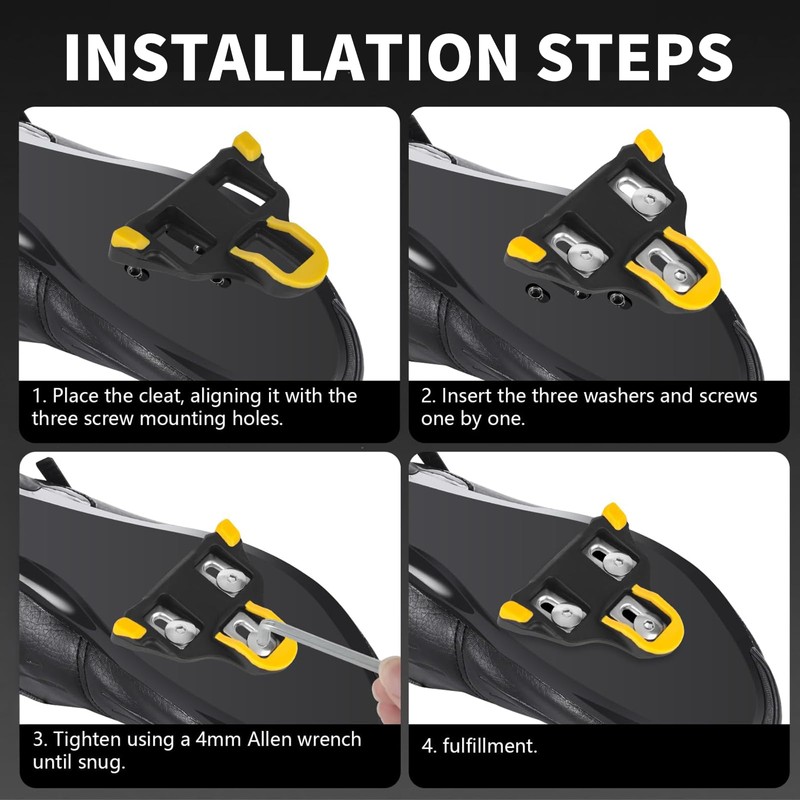 SPD Cleats for Cycling Shoes – Compatible with SPD-SL &