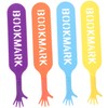 DOITOOL 4Pcs Hand Shaped Plastic Bookmarks Cute Adorable Finger Bookmarks
