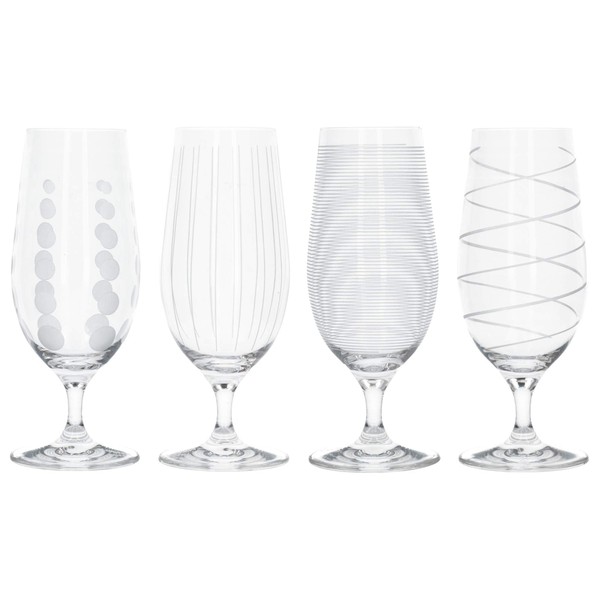 MIKASA 'Cheers' Beer Glasses/Craft Beer Glass Set with Decorative Etching,