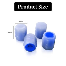 Luminous Tire Valve Stem Caps for Car, 12PCS Fluorescent Glow in The Dark Air Caps Cover, Illuminated Corrosion Resistant Tire Pressure Caps, Universal for Car, Truck, SUV, Motorcycles, Bike (Blue)