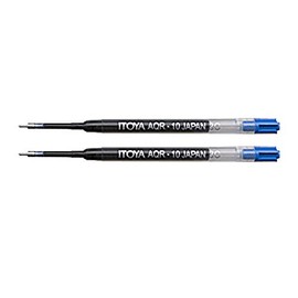 Itoya Aquaroller Pen Refill, 0.7mm, Pack of 2, Black Ink (AQR-7BPBK)