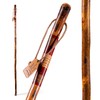 Brazos Handcrafted Wood Walking Stick, Hickory, Traditional Safari Style Handle,