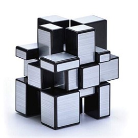 CuberSpeed Qiyi Mirror Cube 3x3x3 Silver Sticker Magic Cube Qiyi Black 3x3 Silver Mirror Blocks Speed Cube