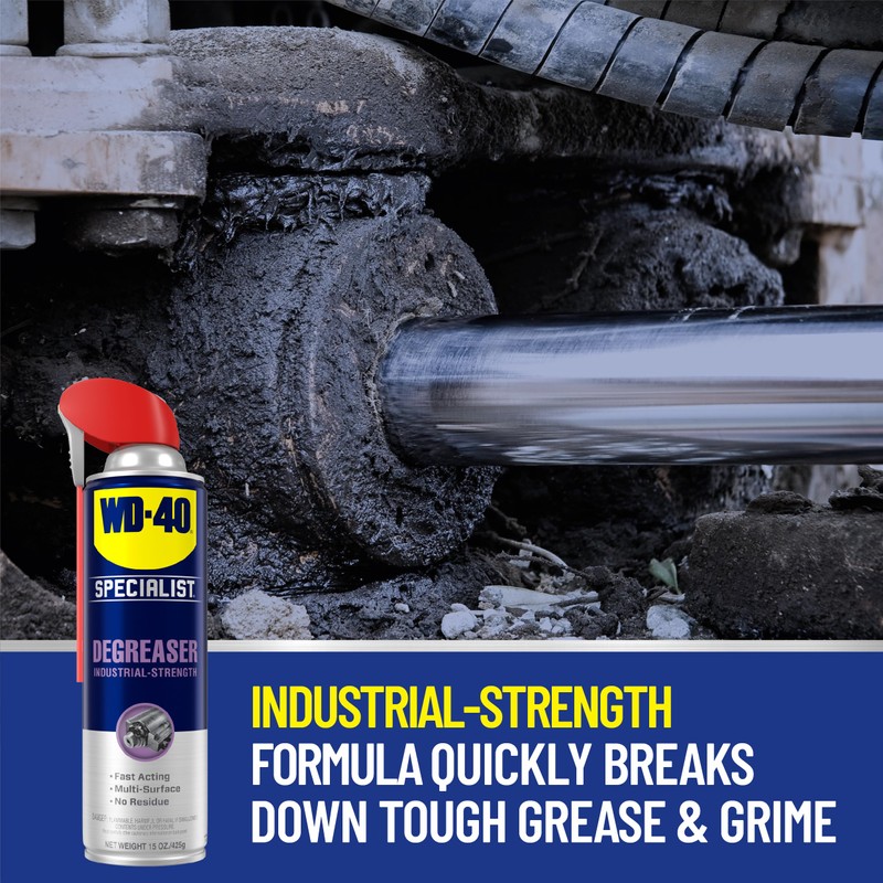 WD-40 Specialist Degreaser with Smart Straw, Heavy-Duty Degreaser for Breaking